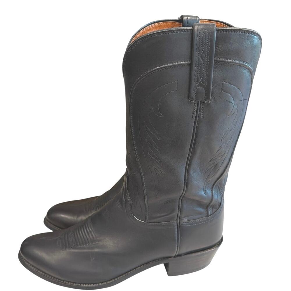 Lucchese size 13 men’s black cowboy western boots
